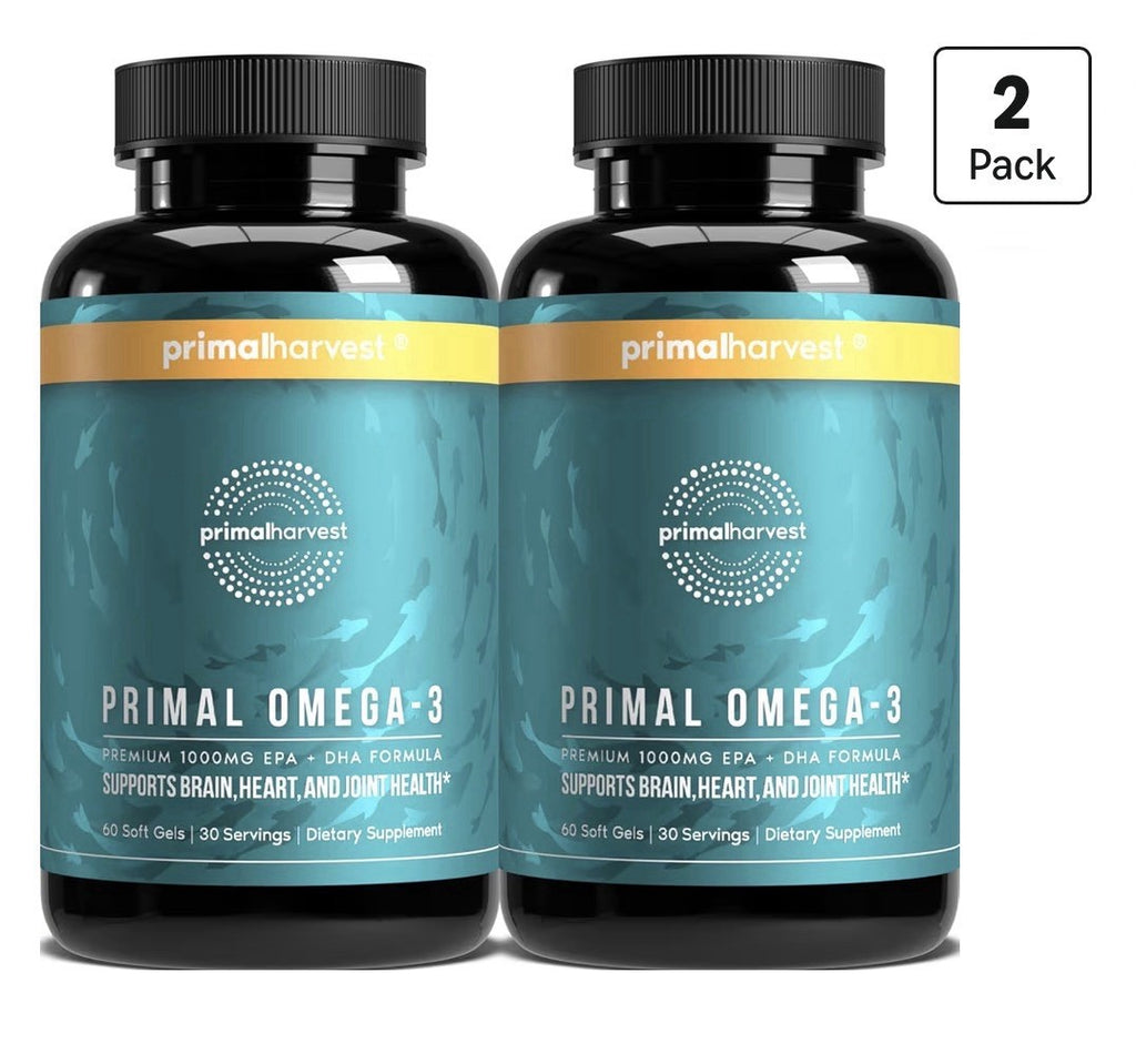 Primal Harvest Omega-3 EPA DHA Supports Brain Heart Joints Health 60 Softgels