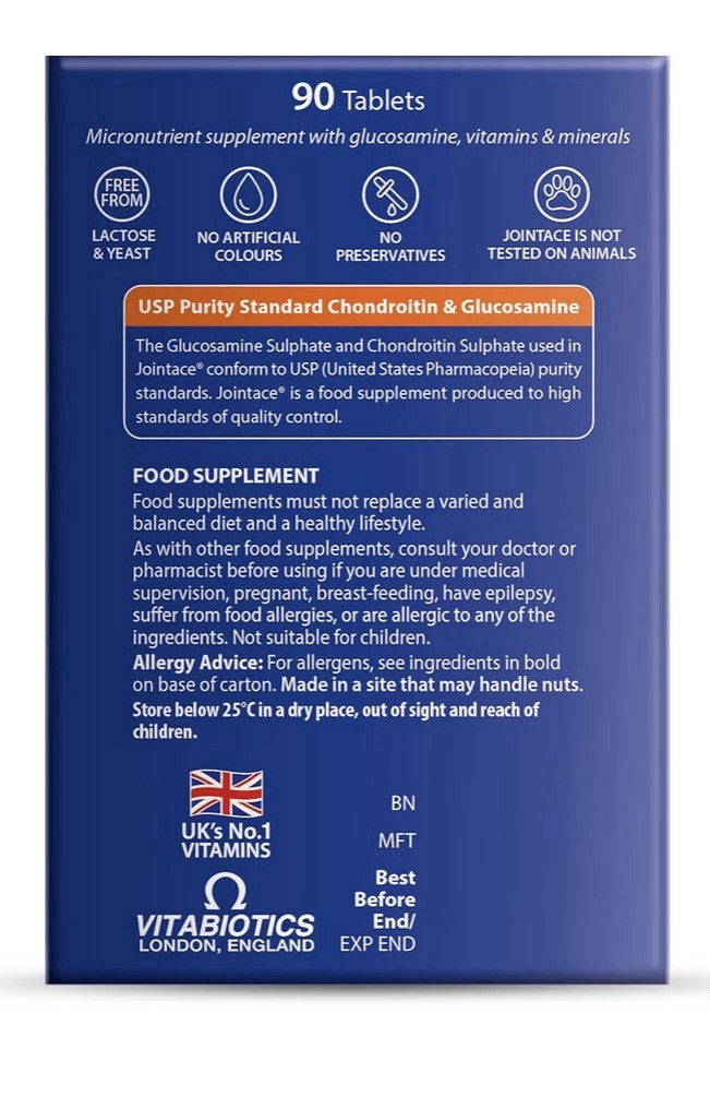Vitabiotics Jointace Glucosamine Tumeric Chondroitin Origional 90 Tablets