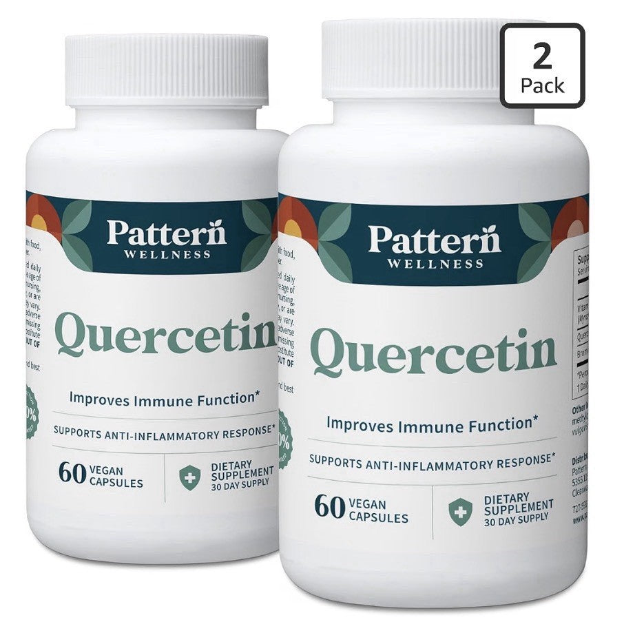 2 Pack Pattern Wellness Quercetin Immune Anti Inflammatory Response Support