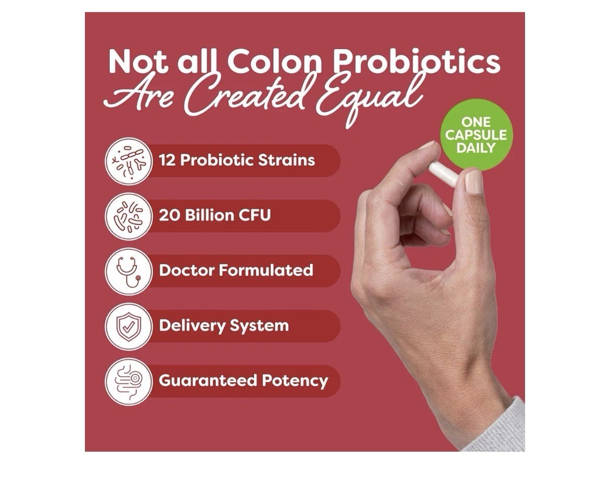 Probulin Colon Support Probiotic Support Gut Health Occasional Gas Bloating 30ca
