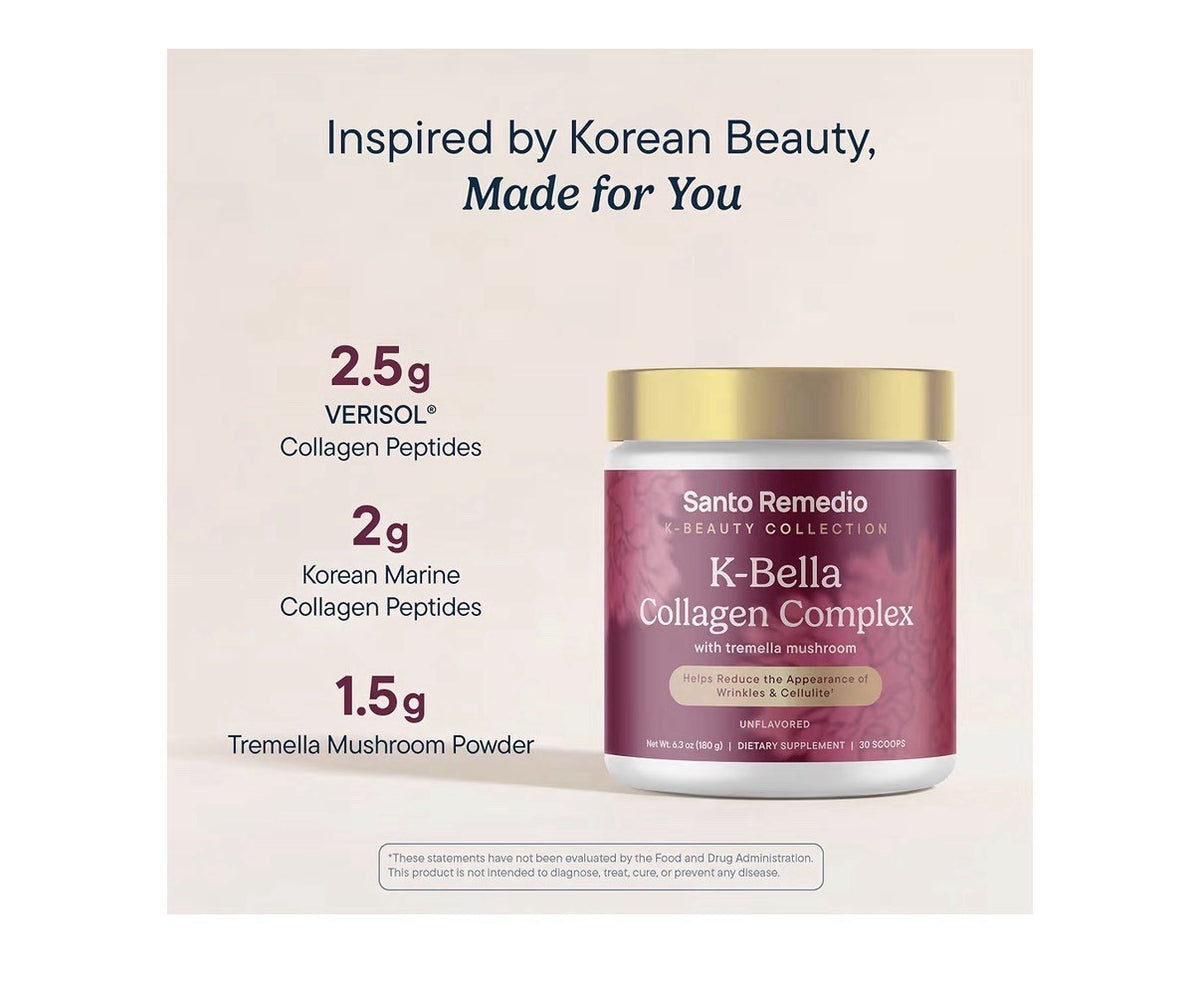 Santo Remedio K-Bella Collagen Complex Hair Skin Nails Health Support 180g