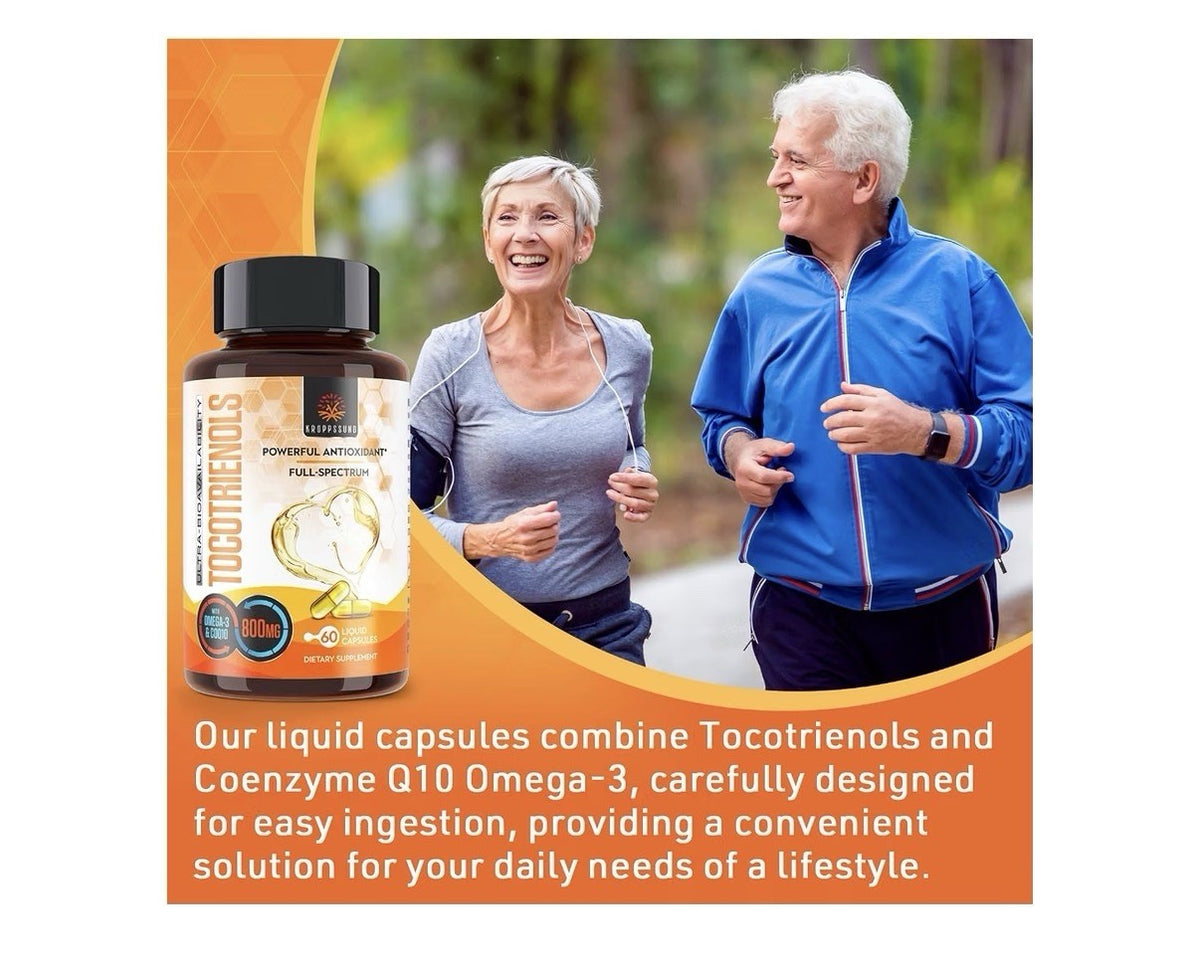 2 Packs Kroppssund Tocotrienols 800mg Supplement Rich in Vitamin E Antioxidant