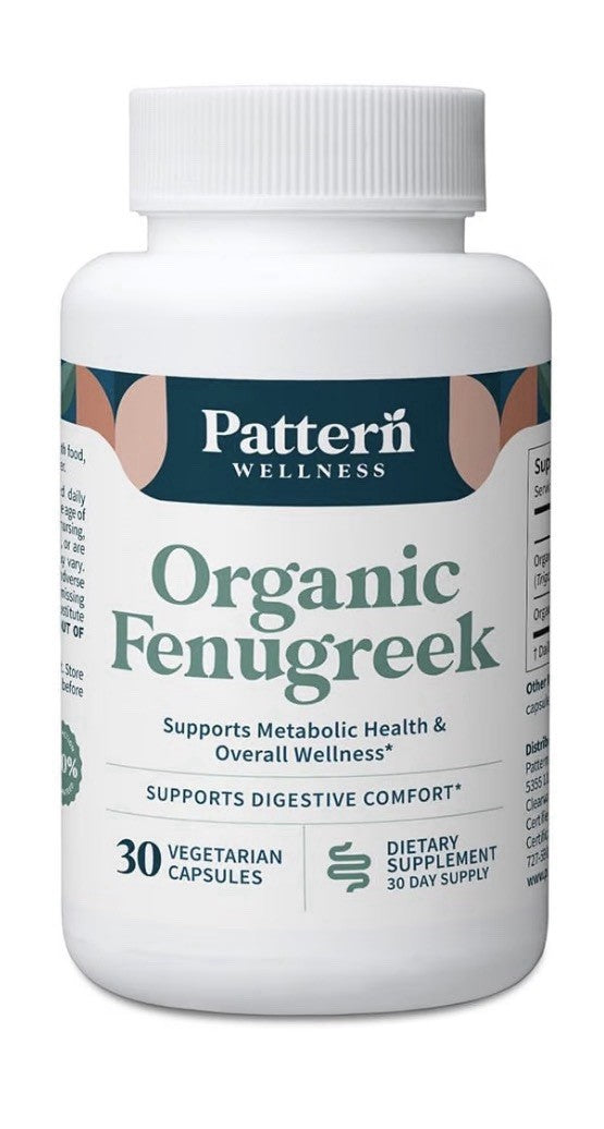 Pattern Wellness Organic Fenugreek Support Metabolic Health Overall Wellness 30c