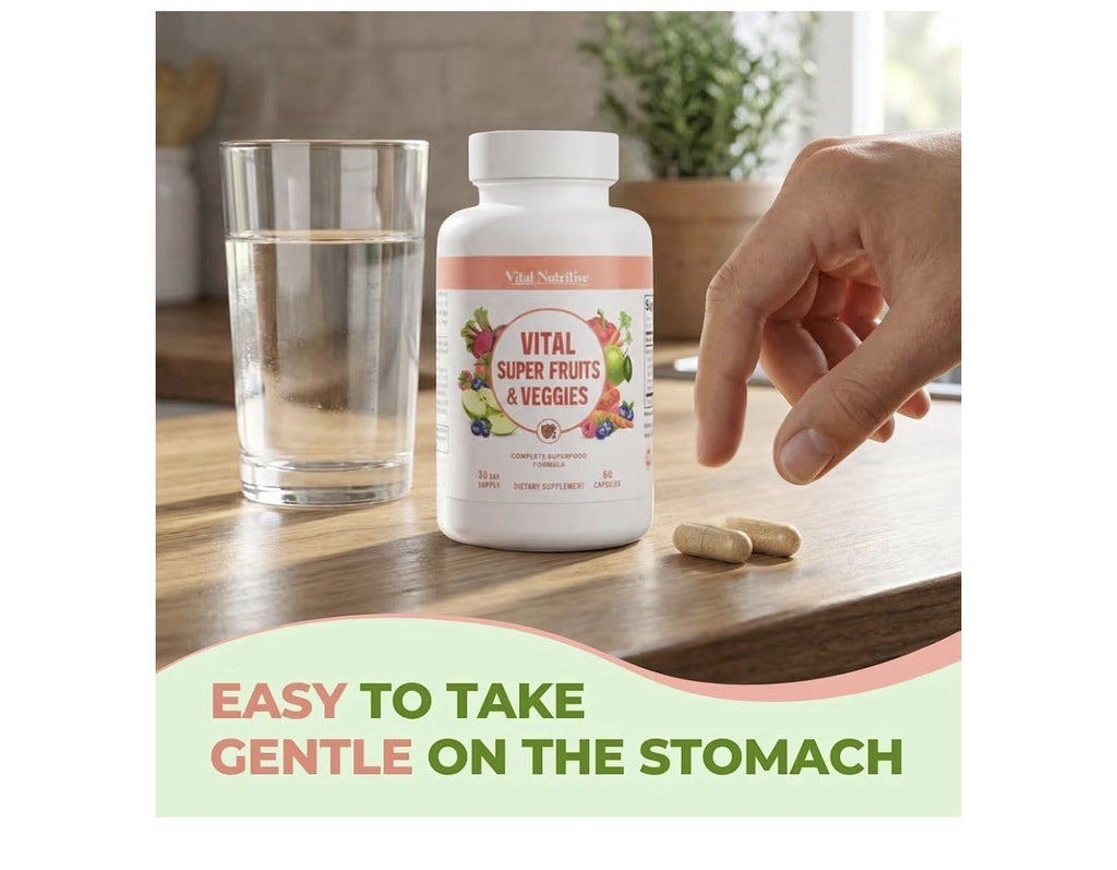 VITAL NUTRITIVE Vital Super Fruits & Veggies Daily Superfood for Adults 60 Caps