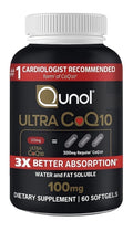 Qunol Ultra CoQ10 100mg 3x Better Adsorption Water And fat Soluble 60 Softgels