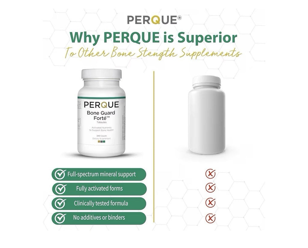 PERQUE Bone Guard Forte Activated Nutrients To Bone Health 240 Tabsules