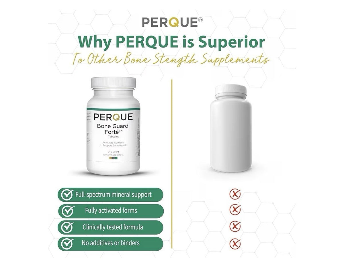 PERQUE Bone Guard Forte Activated Nutrients To Bone Health 240 Tabsules