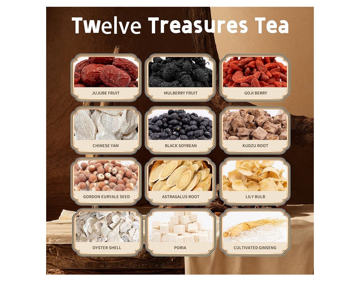 Ginseng Twelve Treasure Tea Herbal Kidney Liver Tea Cleanse Detox 30 TeaBags