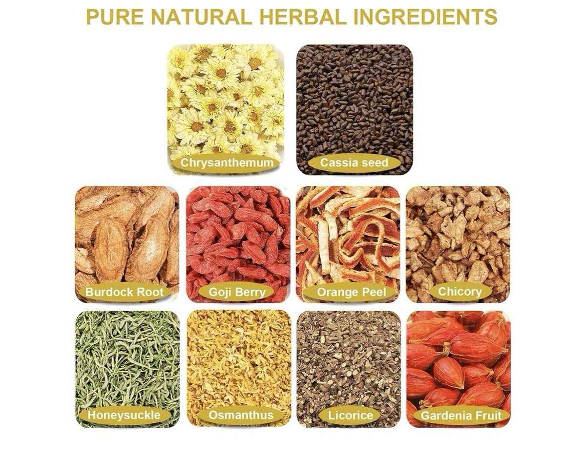 TEARELAE Chrysanthemum Cassia Seed Tea Burdock Root Goji Berry Osmanthus 40TBags