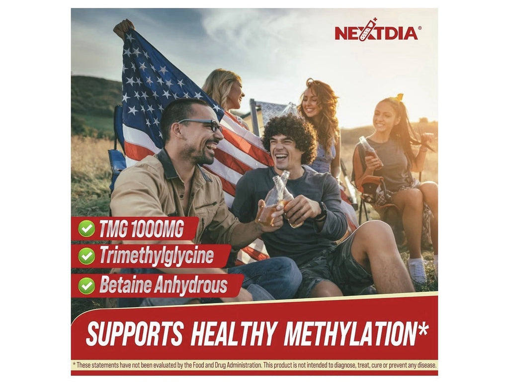 Nextdia TMG Gummies Betaine Anhydrous Trimethylglycine Methylated Vitamins 2Pack