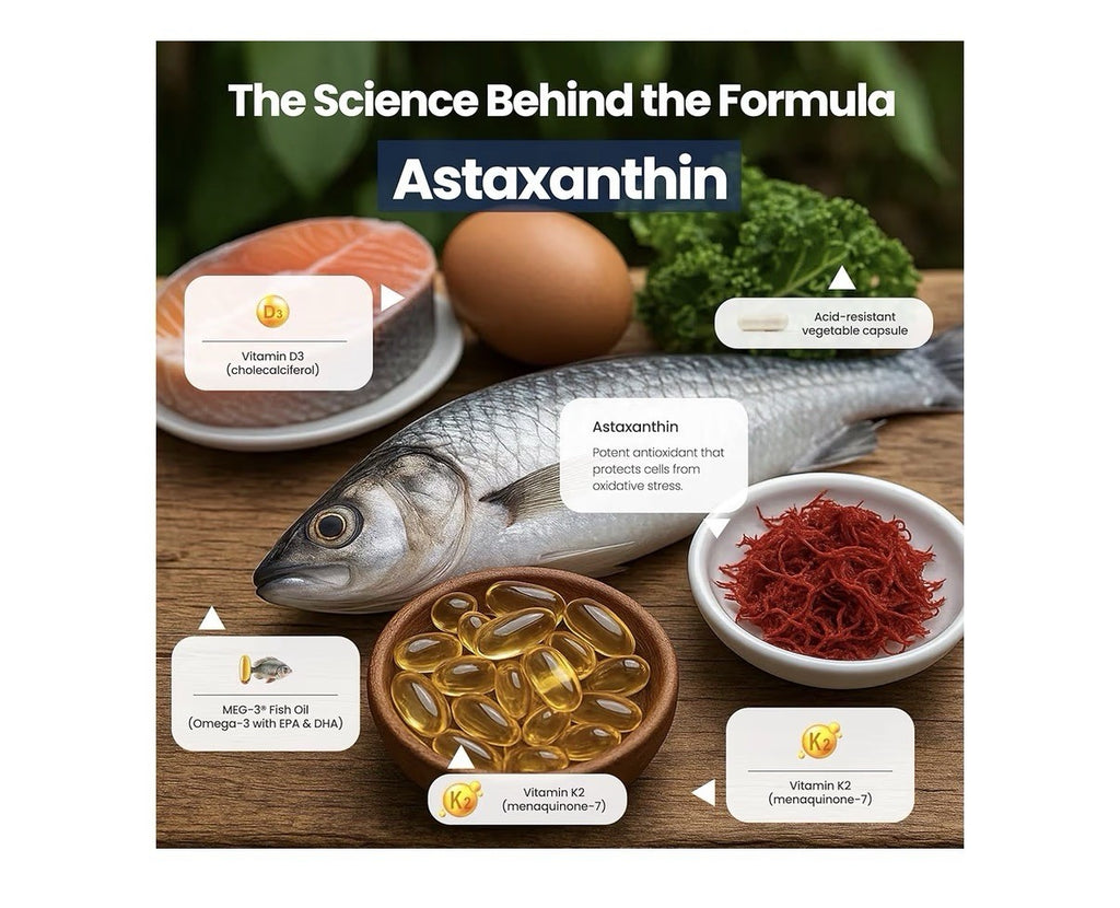 Nutri11 Omega-3 Fish Oil with Vitamin D3, K2 & Astaxanthin Body Brain Support
