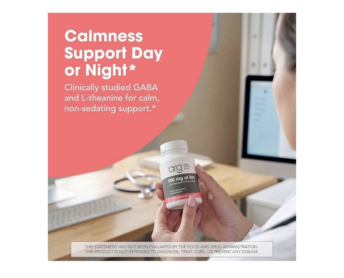 Allergy Research Group ARG 200 mg of Zen Calmness Support Day Or Night 60capsule