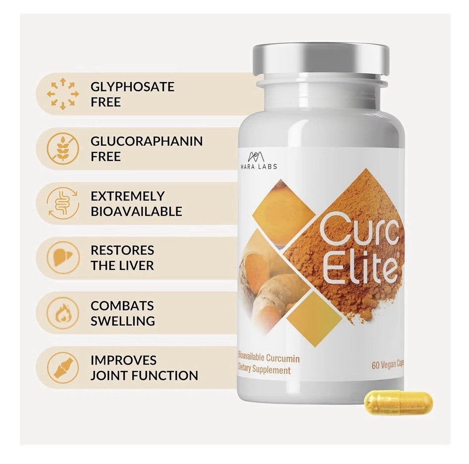 Mara Labs CurcElite Curcumin Turmeric Extract 95% Curcuminoids 60 Capsules
