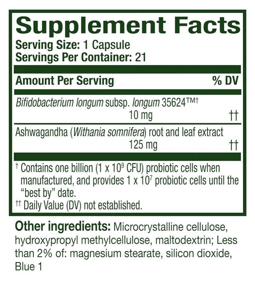 Align Probiotic Gut Health + Stress Support Digestive Health Calm Mind 21capsule