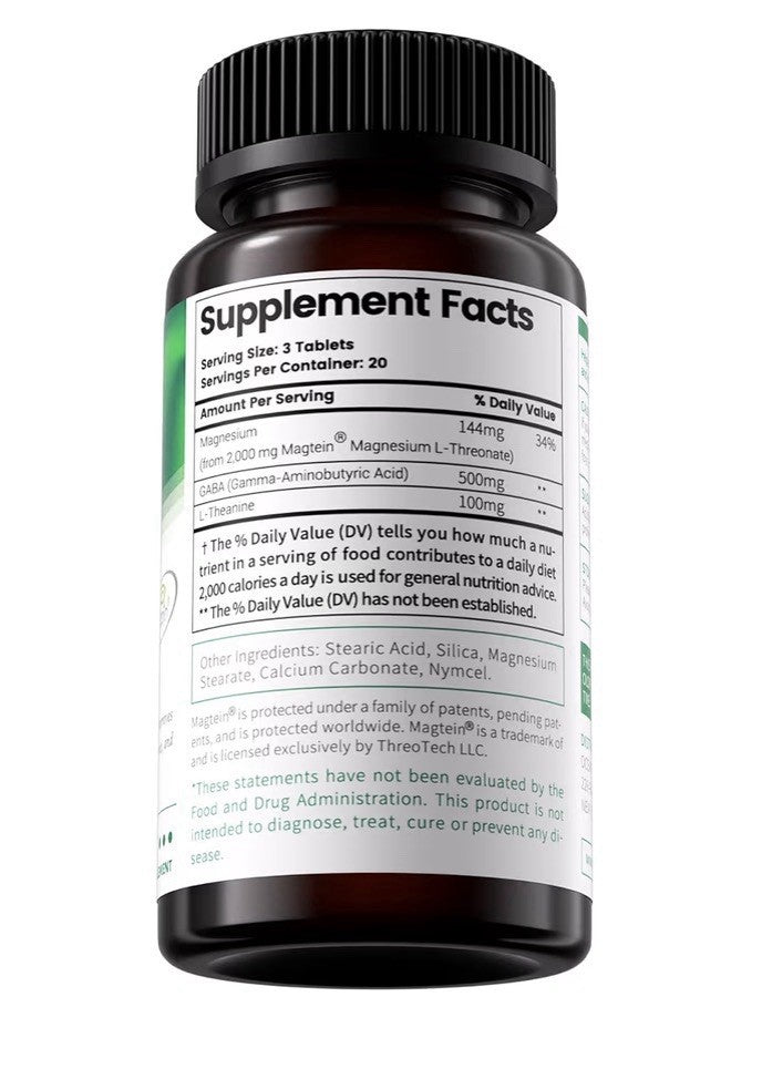 Losoki Brain Magnesium L-Threonate Reduce Stress Relaxation Positive Mood 60Tabs