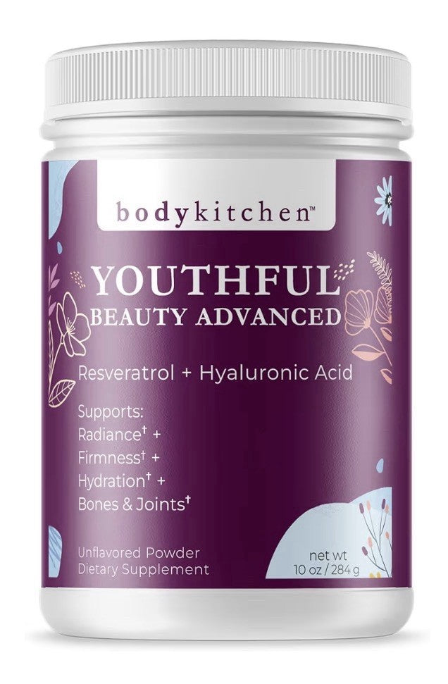 2 Pack Body Kitchen Youthful Beauty Advanced Resveratrol + Hyaluronic Acid