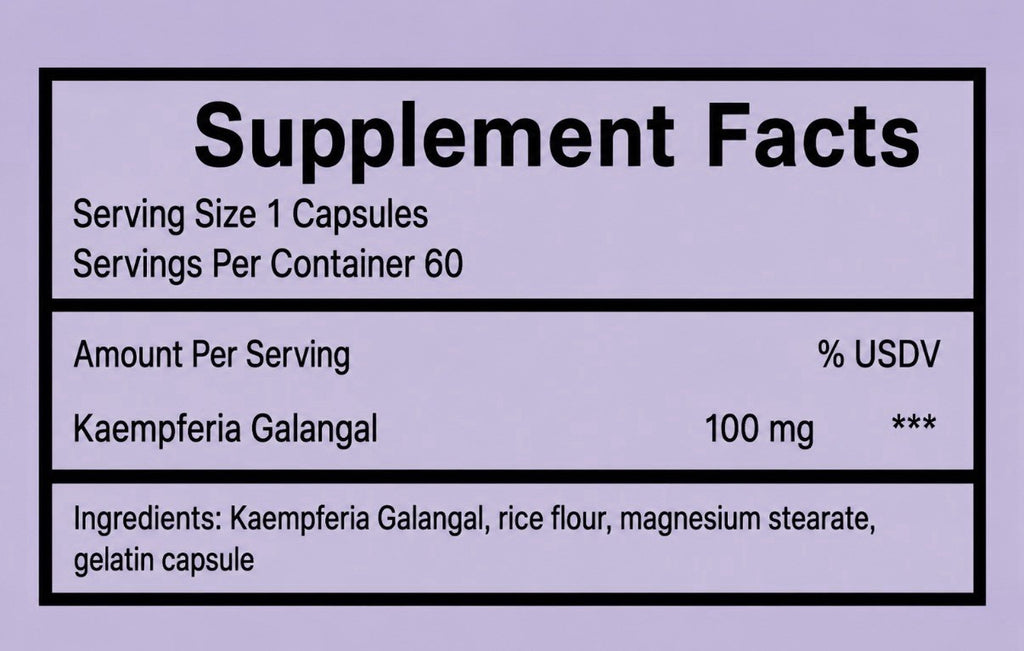 Violet Herbs Kaempferol 100mg 60 Capsules Supplement