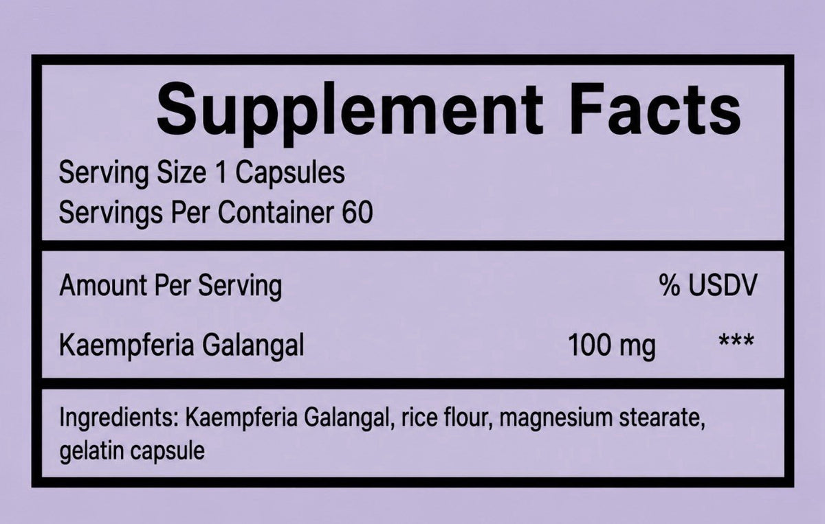 Violet Herbs Kaempferol 100mg 60 Capsules Supplement