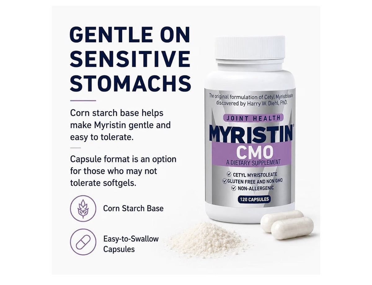 Myristin CMO Cetyl Myristoleate Joint Health 120 Capsules Dietary Supplement