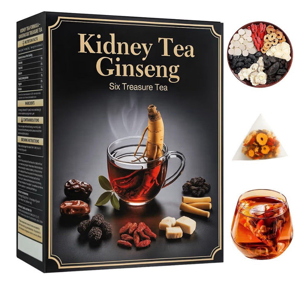 Zenvorica Kidney Tea Ginseng Six Treasure Tea for Men & Women Herbal 25 Teabags 