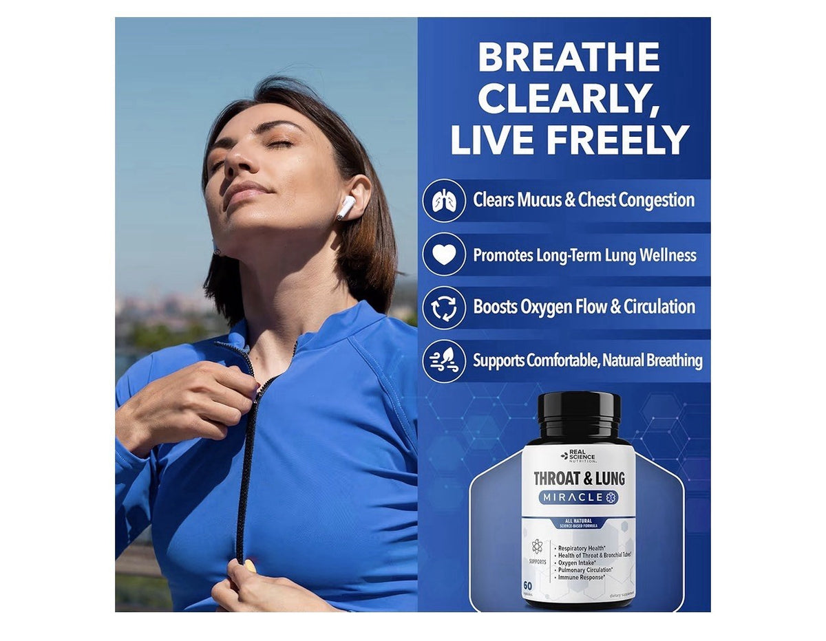 Real Science Throat & Lung Miracle Detox Clear Mucus Sore Throat Immune Response