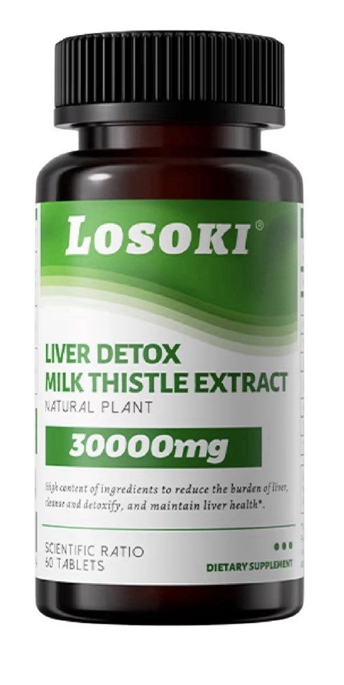 Losoki Liver Detox 30000mg Milk Thistle Extract Liver Health Antioxidant 60 Tabs