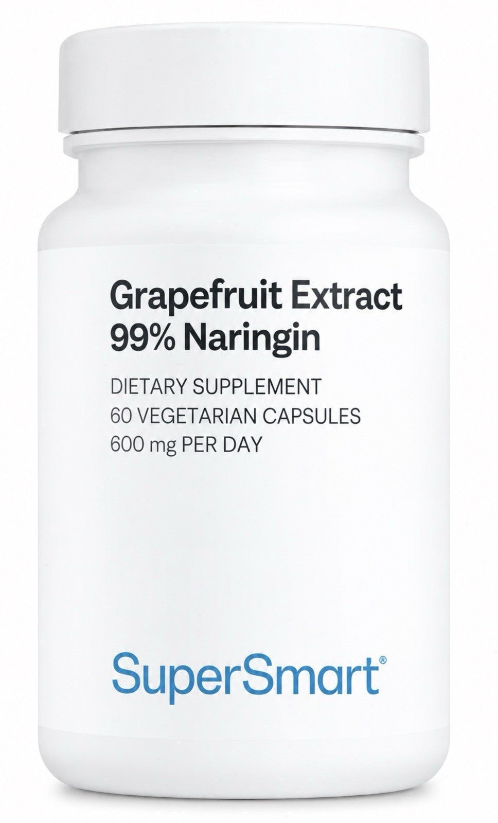Supersmart Grapefruit Extract 99% Naringin 600mg per Day 60 Vegetarian Capsules
