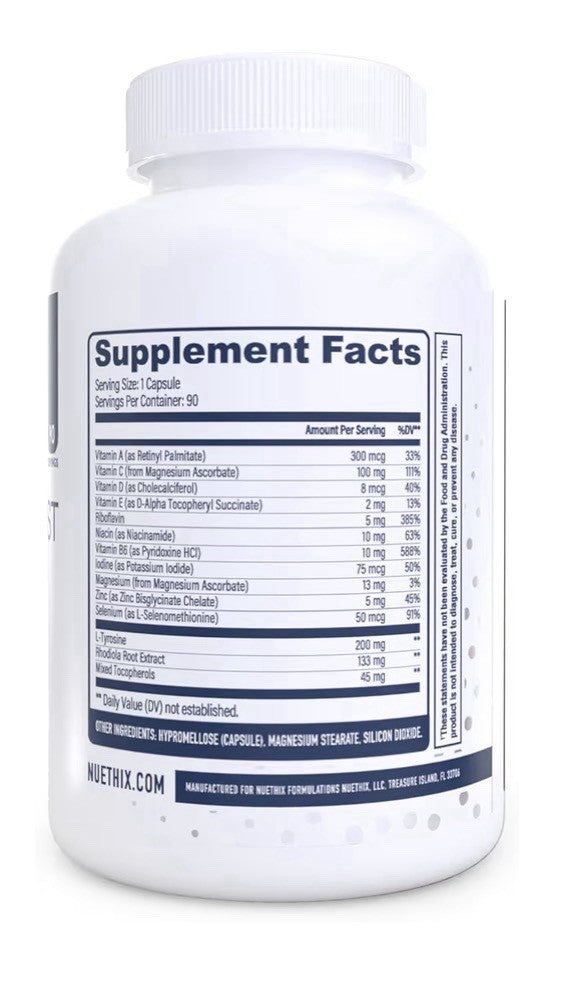 NuEthix Thyro-Boost Essentials Thyroid Nutrient Support 90 Capsules