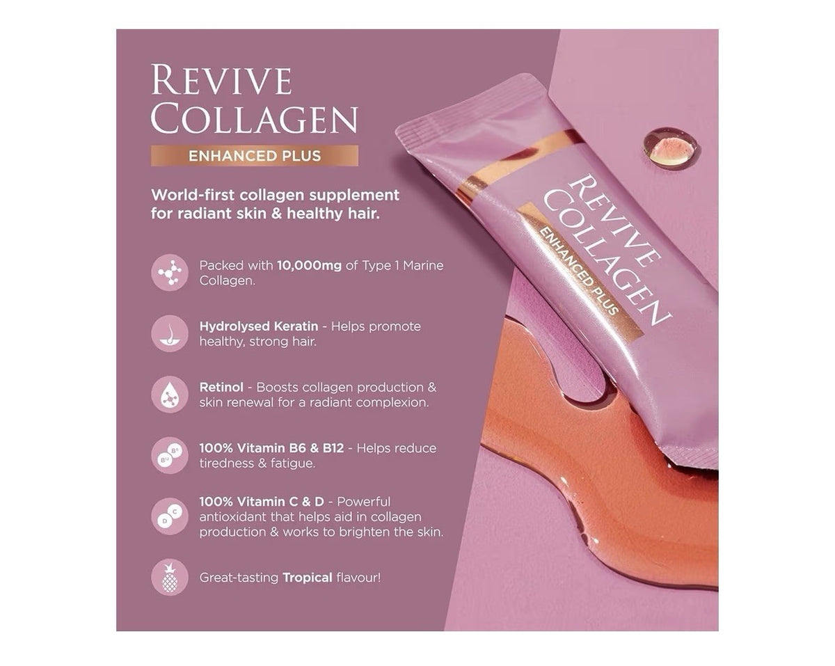 Revive Collagen Enhanced Plus Premium Liquid Marine Collagen Drink Supplement