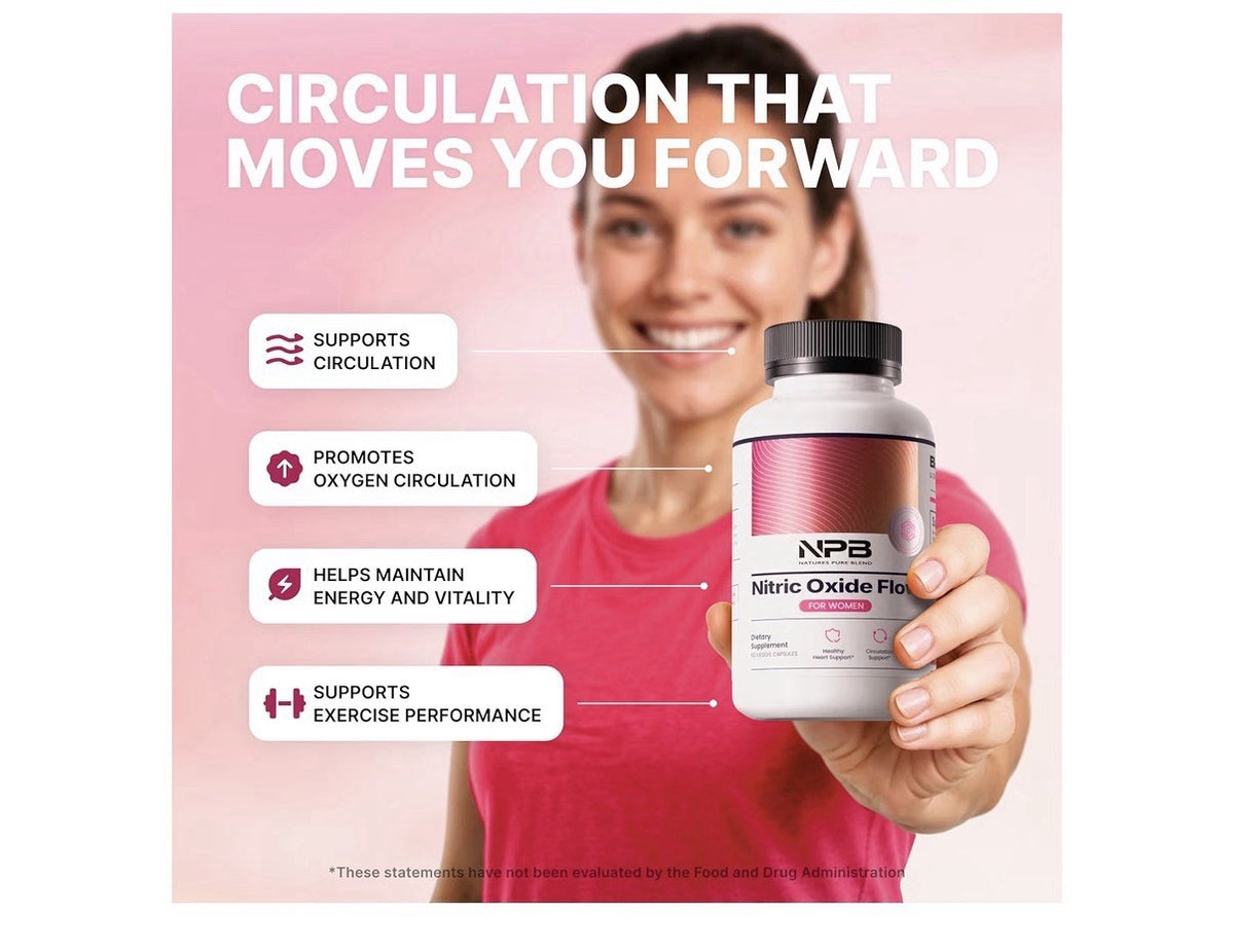 NPB Nitric Oxide Flow Healthy Heart Circulation Recovery Support For Women 60cap