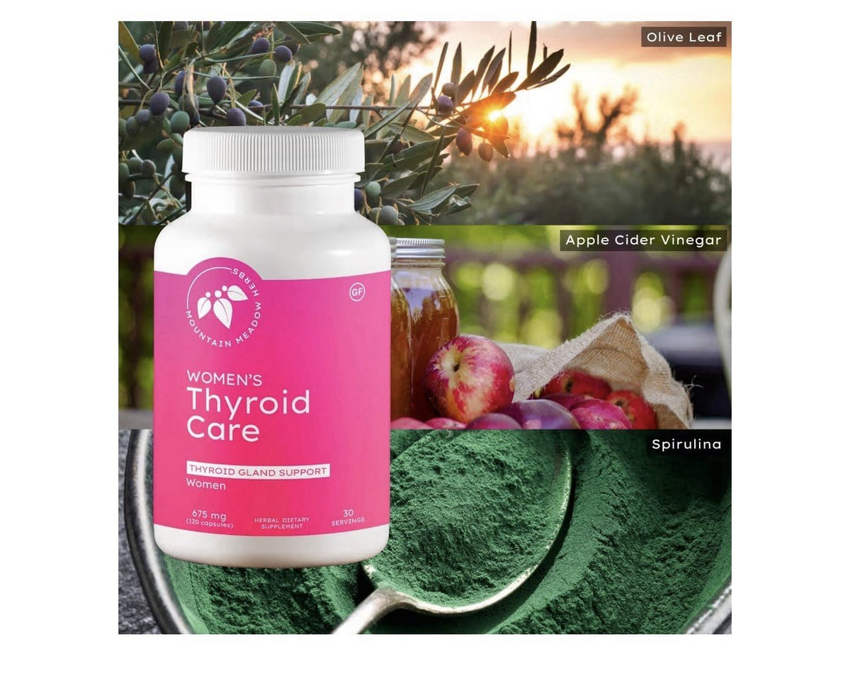 Mountain Meadow Herbs Women's Thyroid Care Natural Herbal Supplement 120Capsules