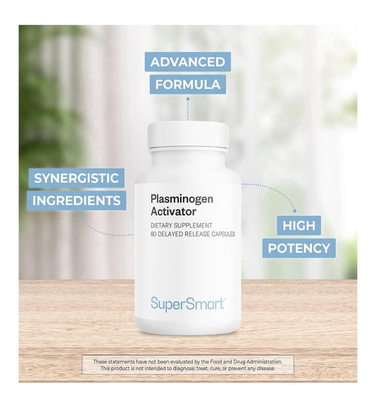Supersmart Plasminogen Activator Advanced Formula with 60 Capsules
