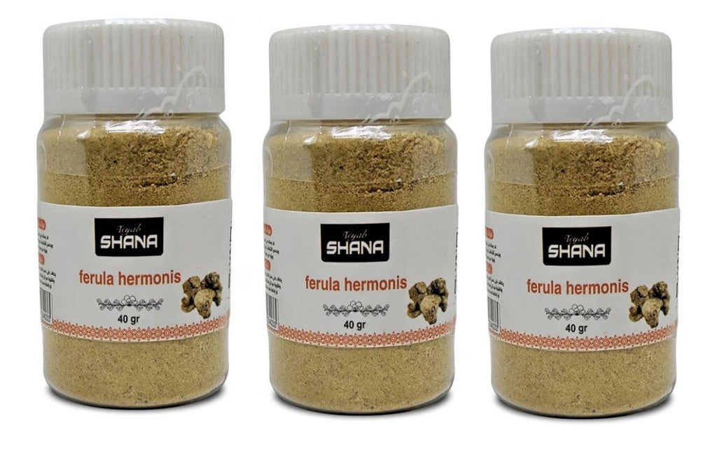 3Pack Shana Sharsh El Zaloua Ferula Hermonis Powder Natural Herbشانه شرش الزلوع