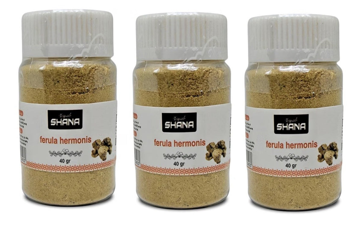 3Pack Shana Sharsh El Zaloua Ferula Hermonis Powder Natural Herbشانه شرش الزلوع