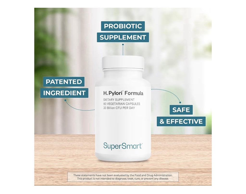 Supersmart H. Pylori Formula 20 Billion CFU per Day High Potency 60 Capsules