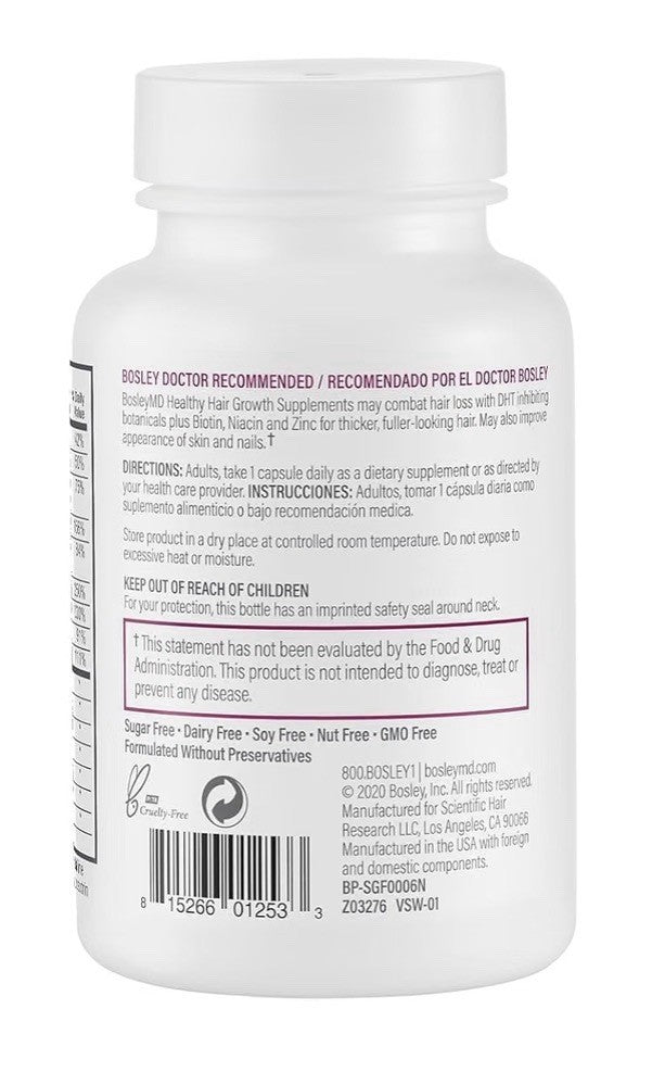 BosleyMD Healthy Hair Supplements for Women SUPLEMENTOS PARA UN CABELLO SANO 60c