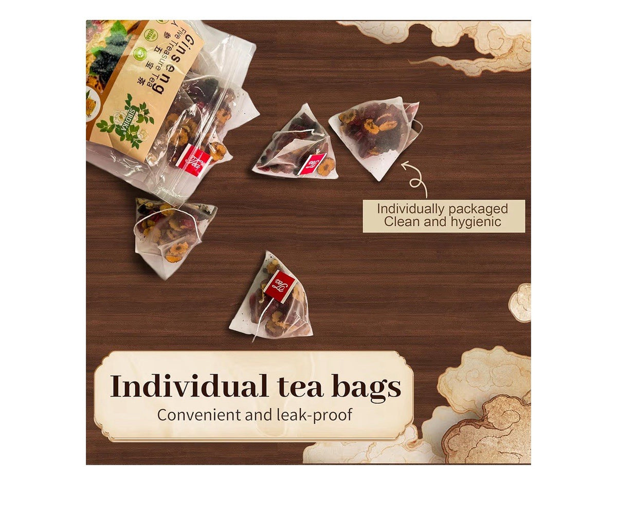 SIRDIKA Ginseng Five Treasures Tea Kidney Detox Cleanse Herbal Tea 25 Teabags