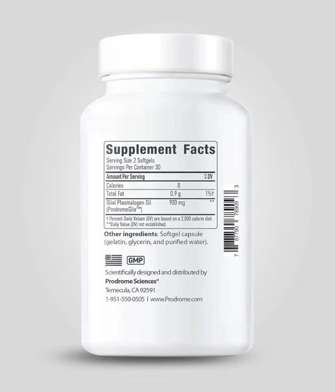 Prodrome ProdromeGLIA Omega 9 Plasmalogen Brain Nerve Support Focus Calm 60sgel