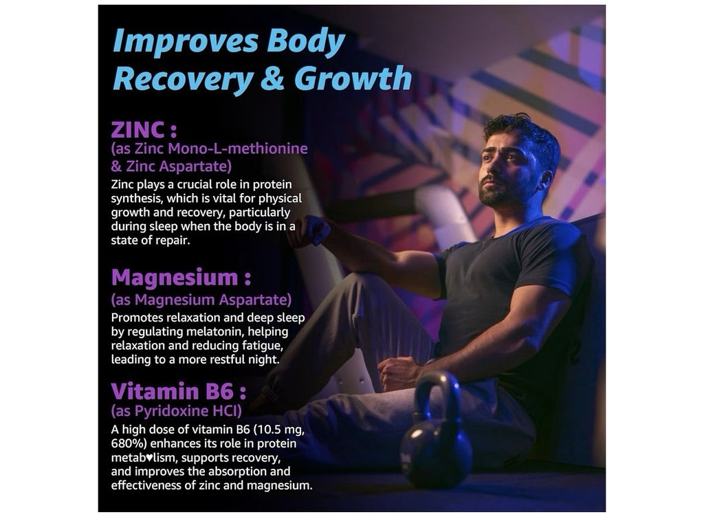 Neviss Zinc Magnesium Aspartate Vitamin B6 Recovery Post Workout 2 Pack Gummies
