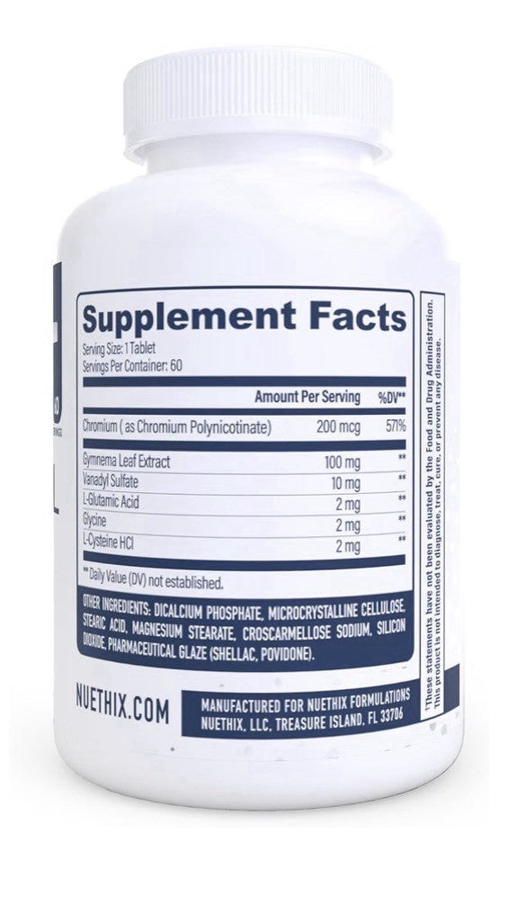NuEthix SLIN-TROL Glucose Disposal Agent for Women & Mem 60 Tablets