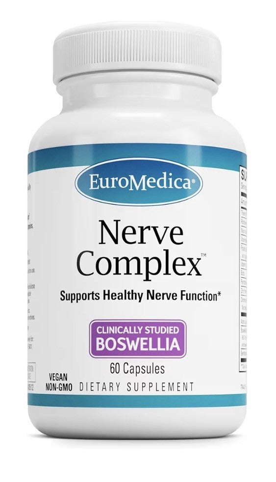 Euromedica Nerve Complex Supports Healthy Nerve Function Boswellia 60 Capsules
