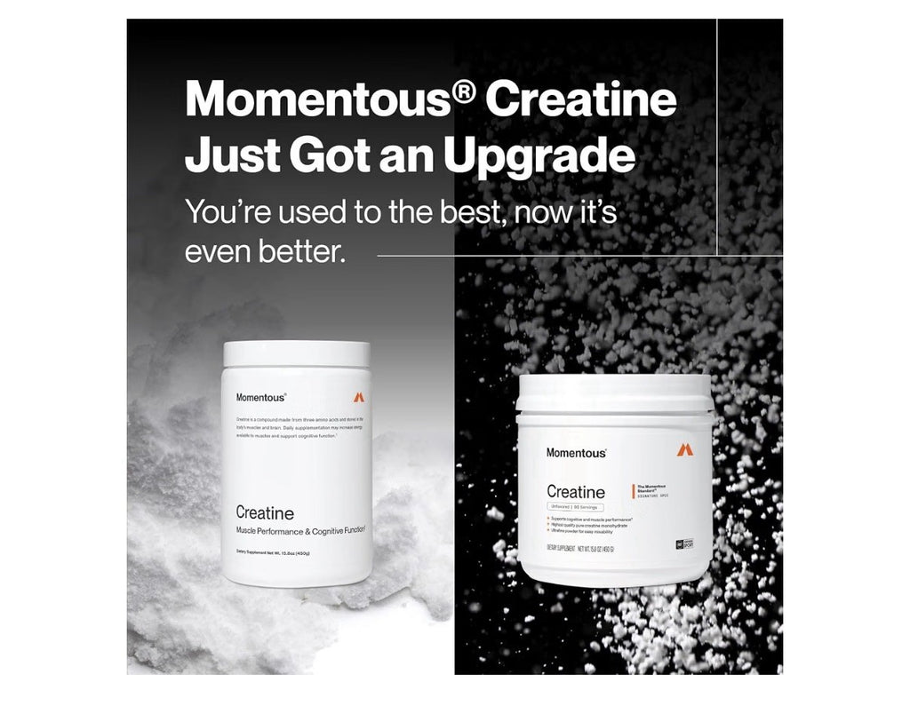 Momentous Creatine Monohydrate Powder Cognitive Muscle Performance 90 Servings