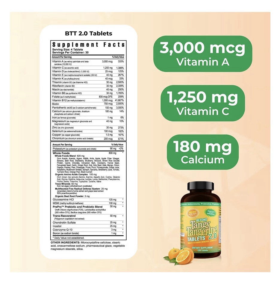 2 Pack Youngevity Beyond Tangy Tangerine 2.0 Multi-Vitamin & Mineral Complex