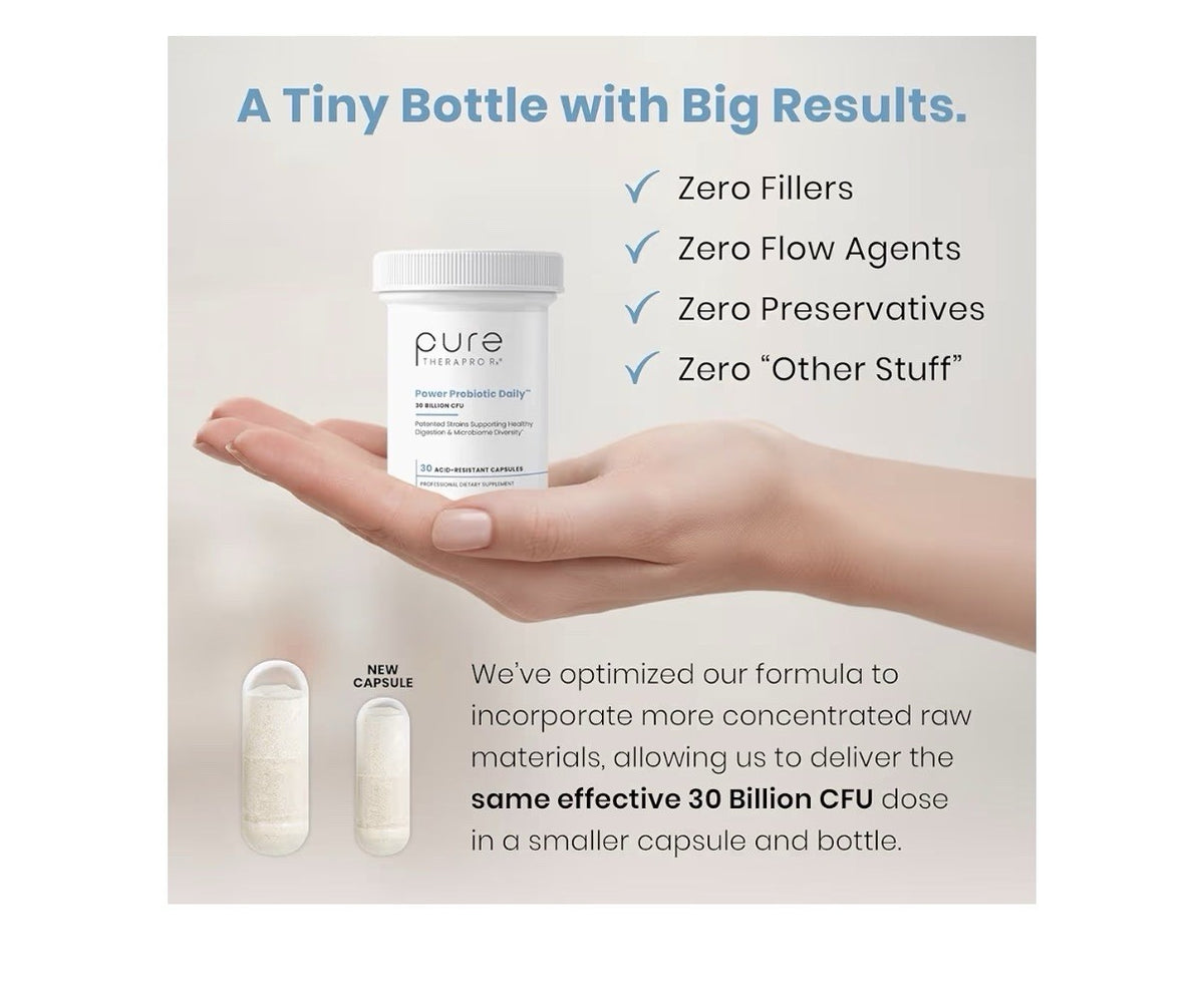 Pure Therapro Rx Power Probiotic 30 Billion CFU Flora Balance Digestion 30 Caps