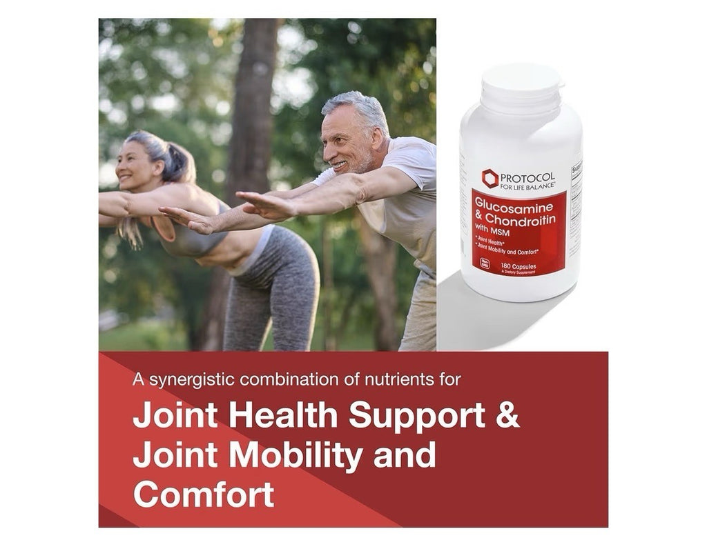 Protocol Glucosamine & Chondroitin with MSM Joint Health Mobility Support 180sg
