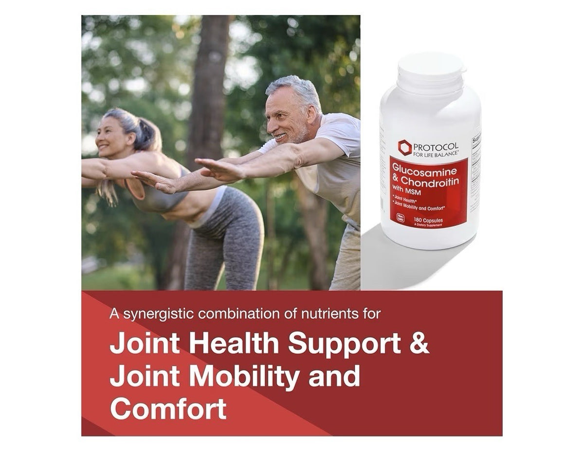 Protocol Glucosamine & Chondroitin with MSM Joint Health Mobility Support 180sg