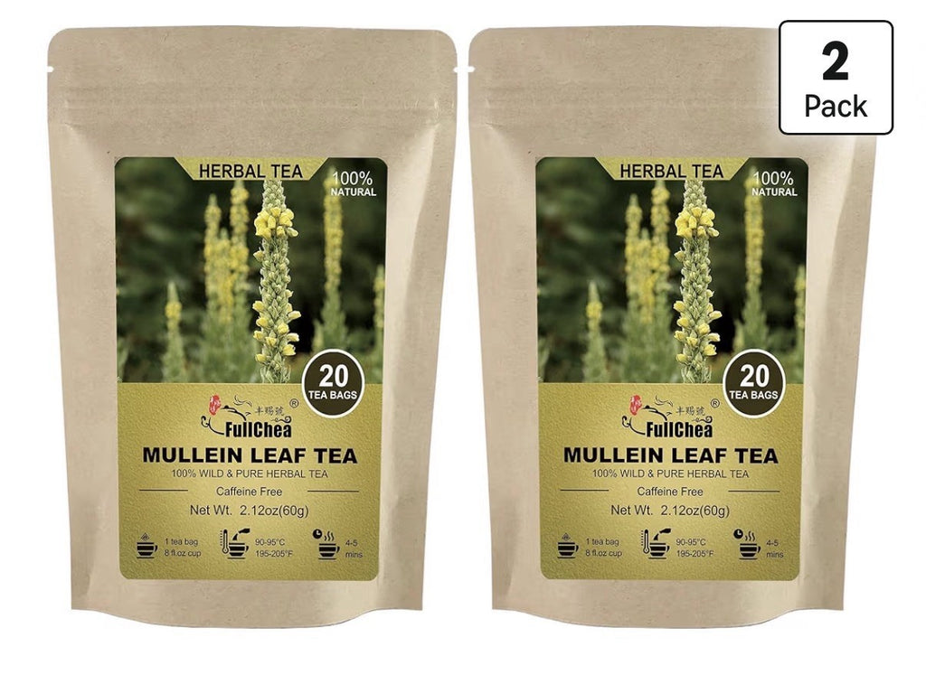 2 Pack FullChea Mullein Leaf Tea Herbal Tea Lungs Respiratory Wellness Support