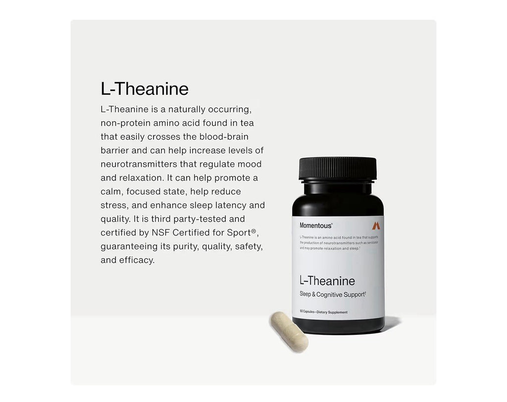 Momentous L-Theanine Sleep & Cognitive Function Relaxation Focus 60 Capsules