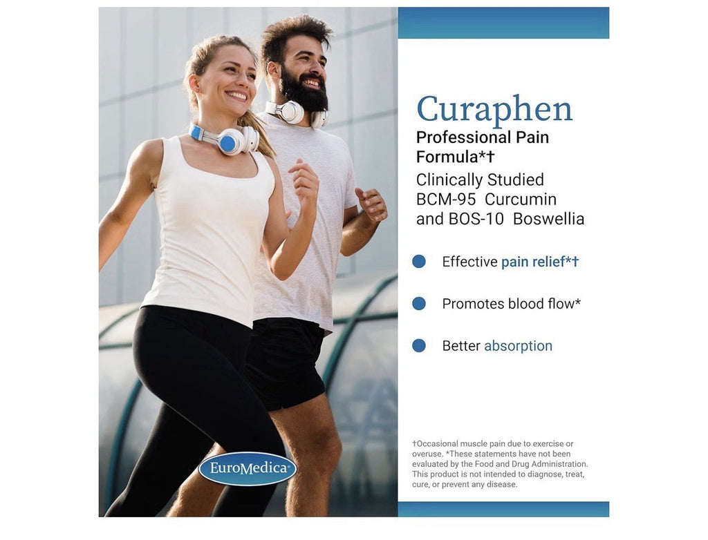 EuroMedica Curaphen Professional Pain Formula Curcumin And Boswellia 60 Capsules