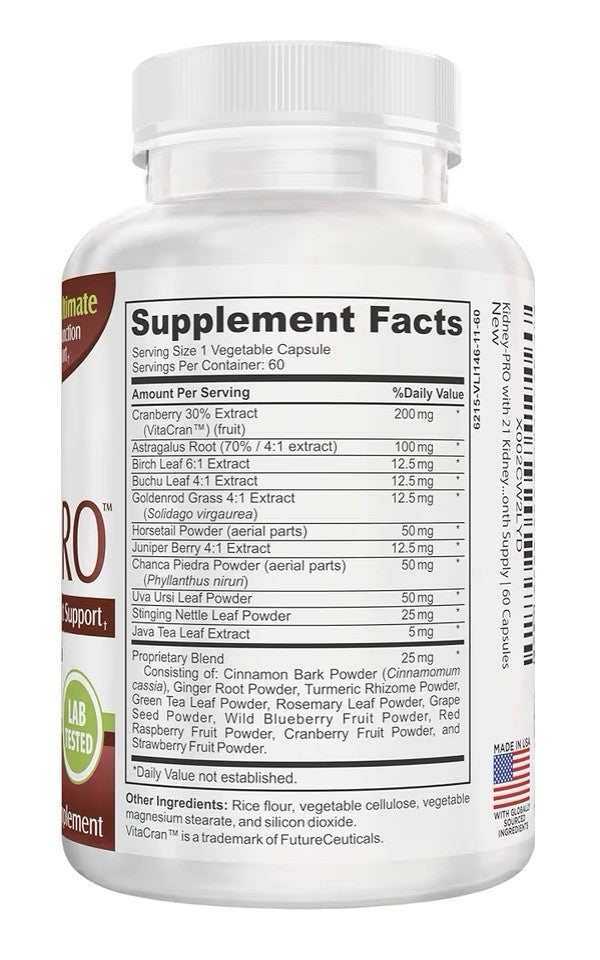 KidneyPRO Advances Kidney & Urinary Tract Support Supplement Women & Men 60 Caps